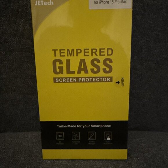 JETech Tempered Glass Security Screen Protector For iPhone 15 Pro (1 In Box) - Picture 1 of 5